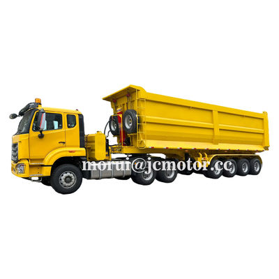 Dongfeng Ağır Çöp Kamyonu 6X4 Traktör 100 Ton Çöpçük Yarım Relçer Madencilik 50Cbm