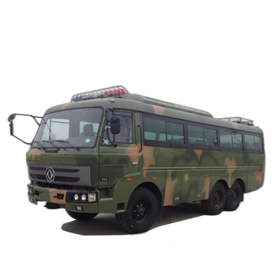 Off Road Lastik Askerler Nakliye Otobüsü Askeri Araçlar Orman 6x6 Yolcu otobüsü 190HP 30 Koltuk