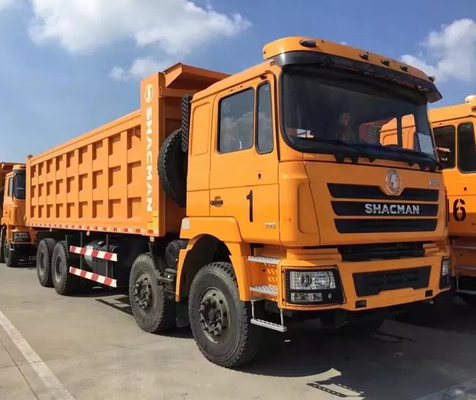 Ağır Hizmet Tipi Shacman F3000 8x4 Damperli Kamyon Euro 2 Emisyon 380hp 10MT Dizel Damperler Kabinin Hidrolik Süspansiyonu
