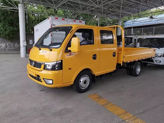 DONGFENG Hafif Kargo Kamyonu Çift Kabin Sıralı Kamyon Yatak Kargo Işıkları 90Hp Dizel Motor