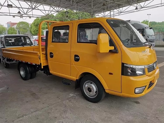 DONGFENG Hafif Kargo Kamyonu Çift Kabin Sıralı Kamyon Yatak Kargo Işıkları 90Hp Dizel Motor