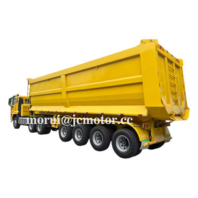Dongfeng Ağır Çöp Kamyonu 6X4 Traktör 100 Ton Çöpçük Yarım Relçer Madencilik 50Cbm