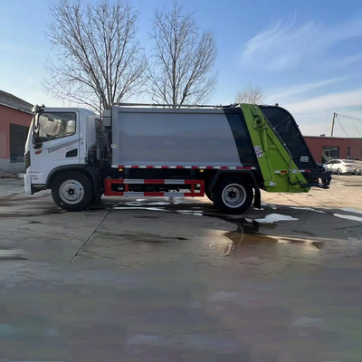 4x2 Dizel Belediye Sanitasyon Kamyonu 8Cbm Çöp Kovaları Atık Kompaktör Toplama