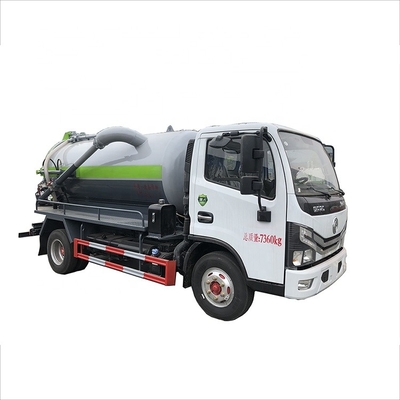 Küçük DONGFENG Kanalizasyon Vakum Tankeri 6MT Tank Dizel Motor 4.7 Cbm