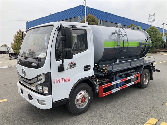 Küçük DONGFENG Kanalizasyon Vakum Tankeri 6MT Tank Dizel Motor 4.7 Cbm