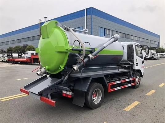 Küçük DONGFENG Kanalizasyon Vakum Tankeri 6MT Tank Dizel Motor 4.7 Cbm
