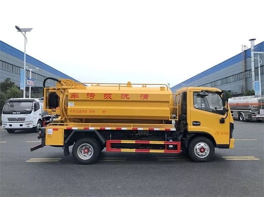 3308mm Dingil Mesafesi Belediye Temizlik Kamyonu 6MT Vakum Emme Kanalizasyon Kamyonu